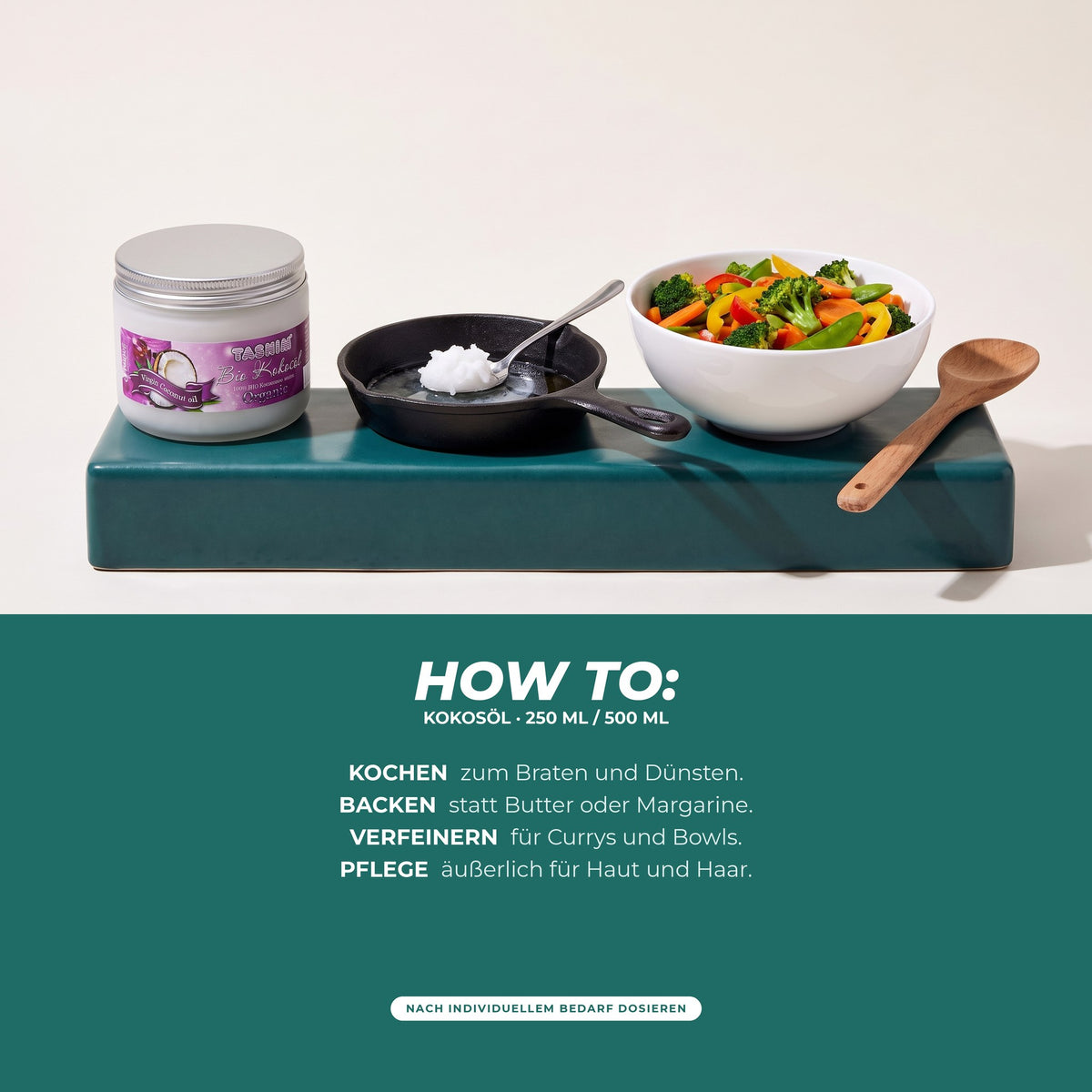 How to: zum Kochen, Braten und Backen, zum Verfeinern von Currys und Bowls sowie äußerlich für Haut und Haar