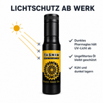 Lichtschutz: dunkles Pharmaglas der Gold Collection Flasche hält UV-Licht ab
