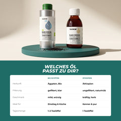 Welches Öl passt zu dir: Bio Ägypten (gefiltert, mild) gegenüber Äthiopien (ungefiltert, kräftig)