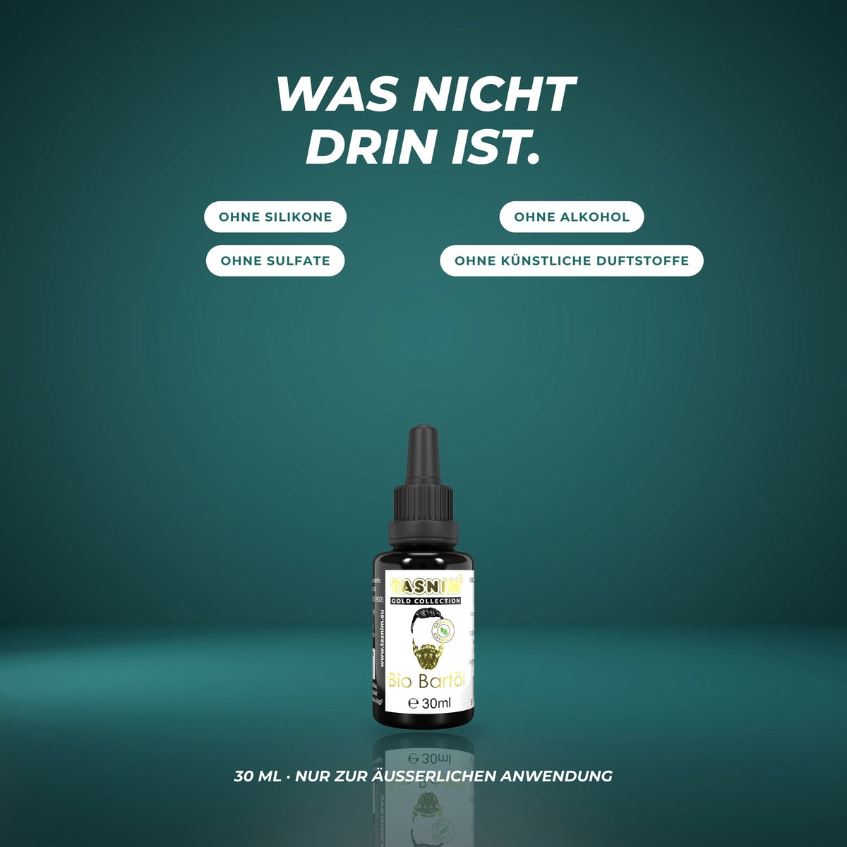 Was nicht drin ist: ohne Silikone, Alkohol, Sulfate und künstliche Duftstoffe