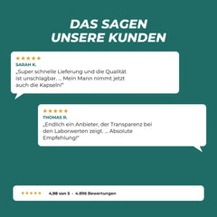 Das sagen unsere Kunden: zwei Bewertungen mit fünf Sternen, 4,98 von 5 aus 4.896 Bewertungen