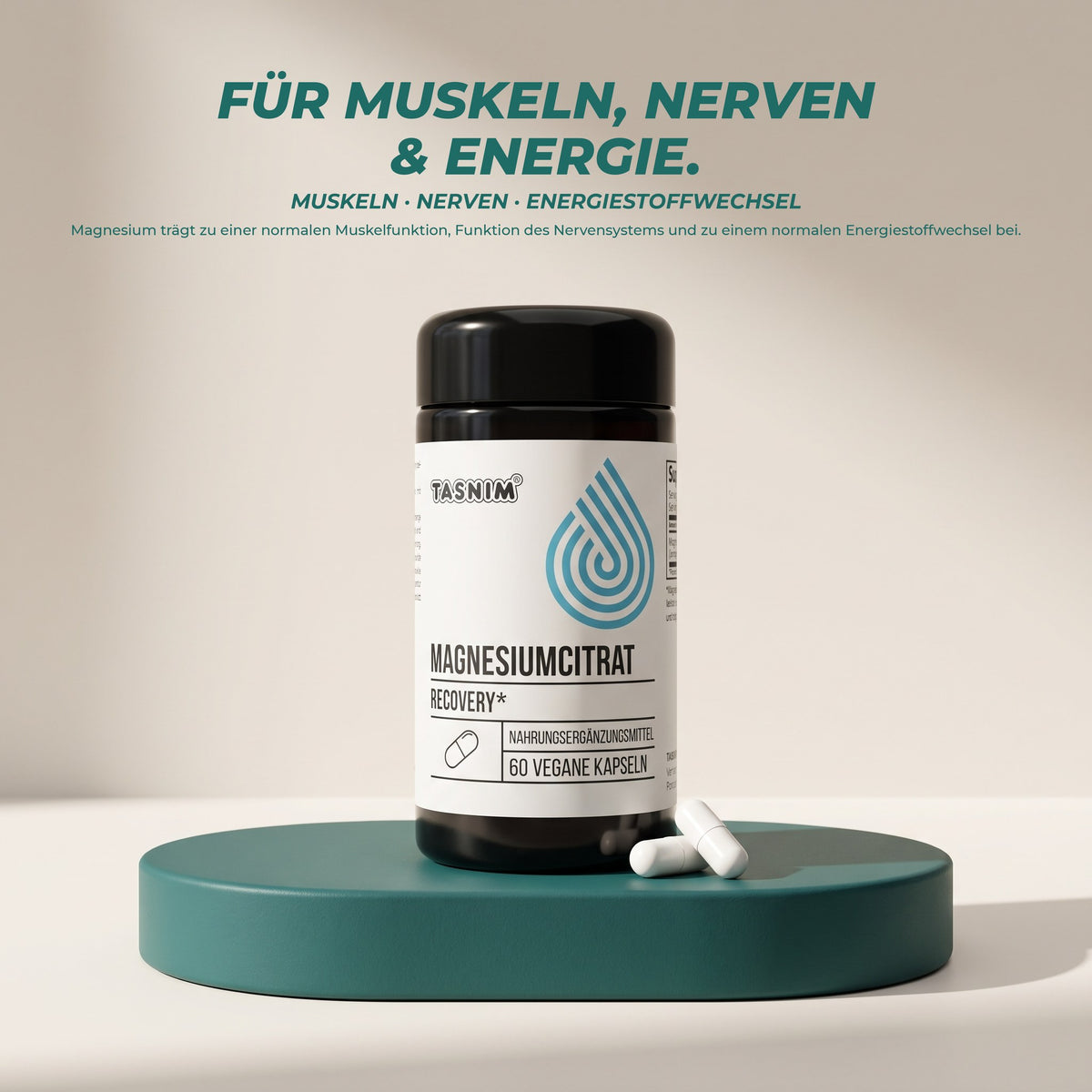 Für Muskeln, Nerven und Energie: Magnesium trägt zu normaler Muskelfunktion, Nervensystem und Energiestoffwechsel bei