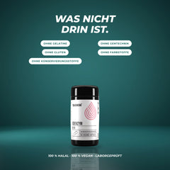 Was nicht drin ist: ohne Gelatine, Gentechnik, Gluten, Farbstoffe und Konservierungsstoffe