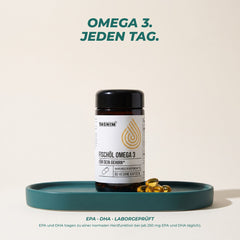 Omega 3 jeden Tag: EPA und DHA tragen zu einer normalen Herzfunktion bei (ab 250 mg täglich)