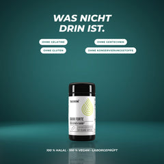 Was nicht drin ist: ohne Gelatine, Gentechnik, Gluten und Konservierungsstoffe