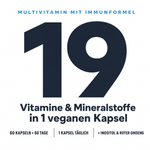 19 Vitamine und Mineralstoffe in einer veganen Kapsel – Tasnim Multivitamin mit Immunformel