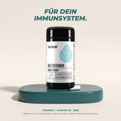 Für dein Immunsystem: Vitamine A, C, D und B12 tragen zu einer normalen Funktion des Immunsystems bei