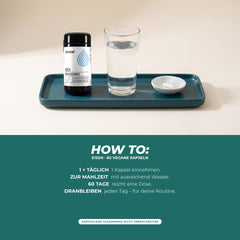 How to: täglich 1 Kapsel zu einer Mahlzeit mit ausreichend Wasser, eine Dose reicht 60 Tage