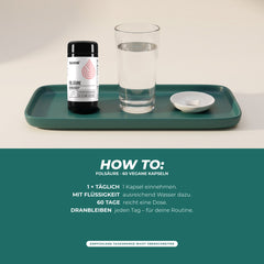 How to: 1-mal täglich 1 Kapsel mit ausreichend Flüssigkeit, eine Dose reicht 60 Tage