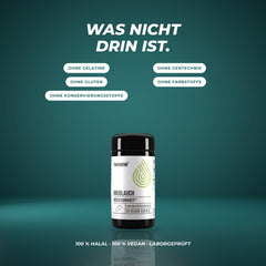 Was nicht drin ist: ohne Gelatine, Gentechnik, Gluten, Farbstoffe und Konservierungsstoffe
