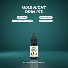 Was nicht drin ist: ohne Palmöl, Farbstoffe, Konservierungsstoffe und Gentechnik – nur 2 Zutaten, mit Apotheken-PZN