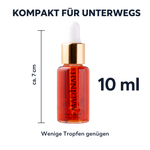Größenangabe Ka'ba Parfümöl: Flakon mit 10 ml Inhalt, circa 7 cm hoch, kompakt für unterwegs