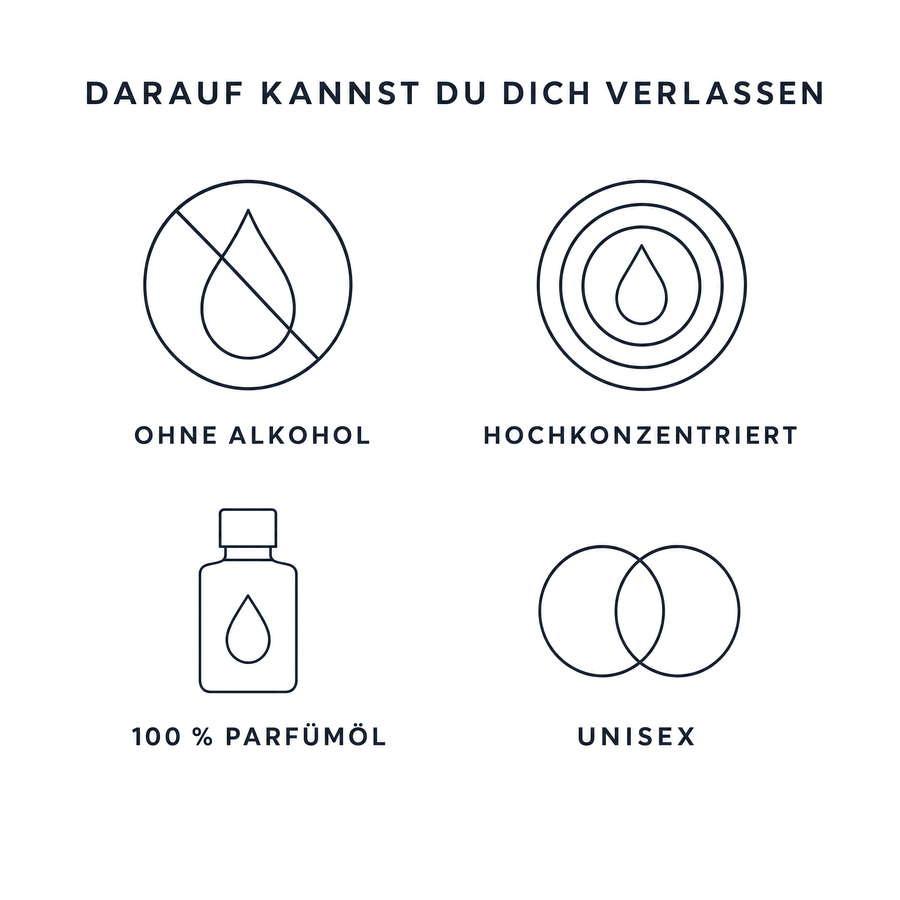 Produktvorteile Ka'ba Parfümöl: ohne Alkohol, hochkonzentriert, 100 Prozent Parfümöl, unisex
