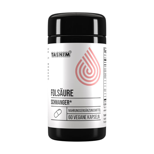 Folsäure Schwanger – 400 µg Methylfolat 60 vegane Kapseln