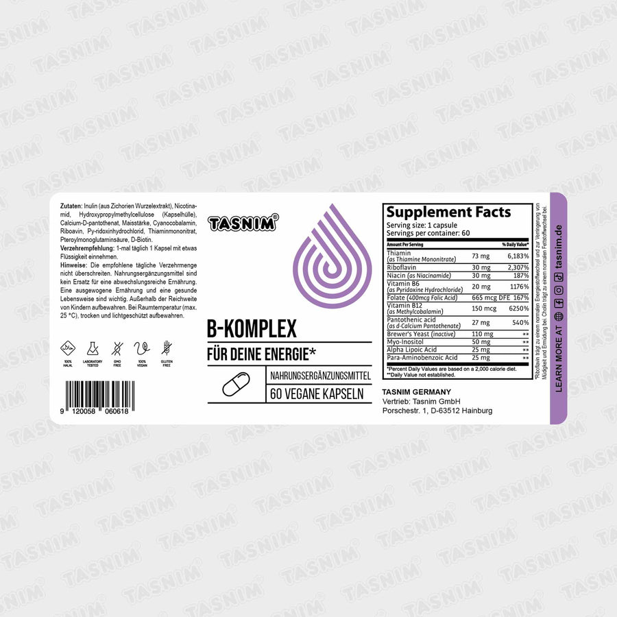 Vitamin B-Komplex – Hochdosiert & Komplett
