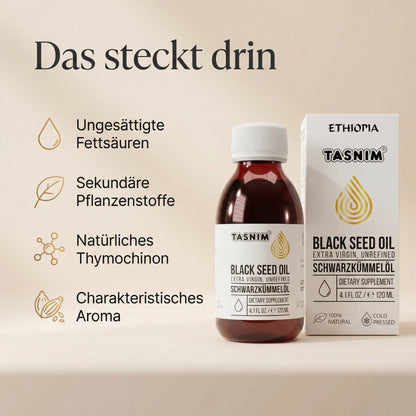 Äthiopisches Schwarzkümmelöl – kaltgepresst & ungefiltert
