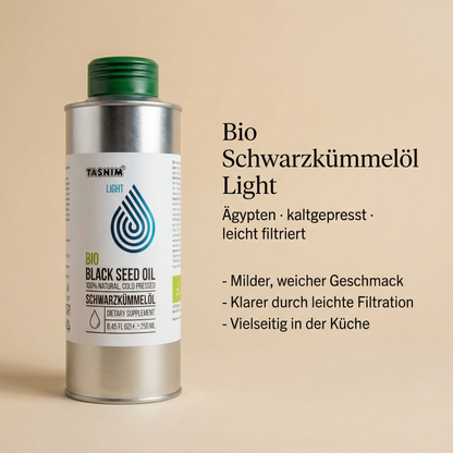 Bio Schwarzkümmelöl Ägypten – kaltgepresst & gefiltert, aromatisch-würzig