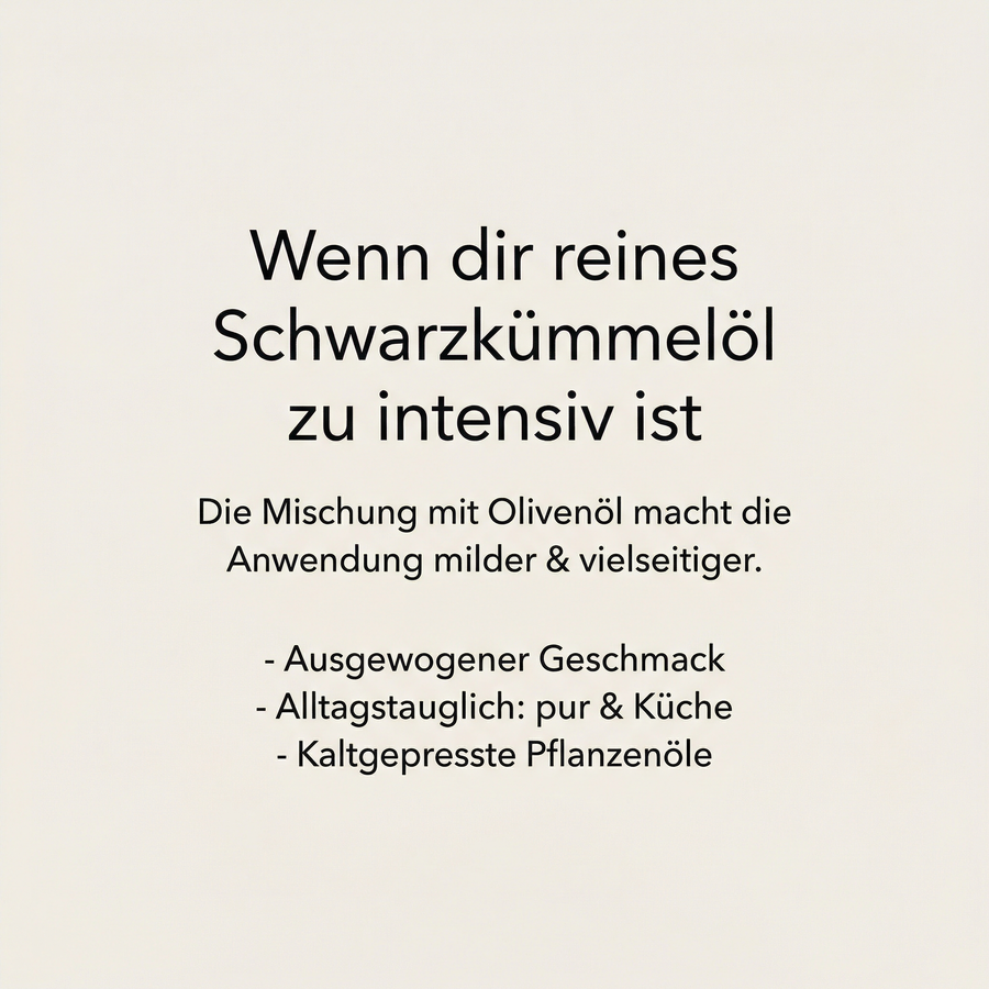 Schwarzkümmelöl mit Olivenöl – Premium Mischung aus Äthiopien & Italien