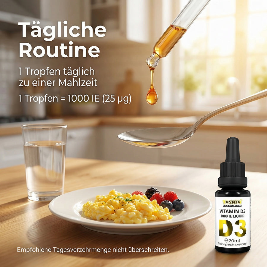 Vitamin D3 Tropfen – 1000IE – MCT-Kokosöl