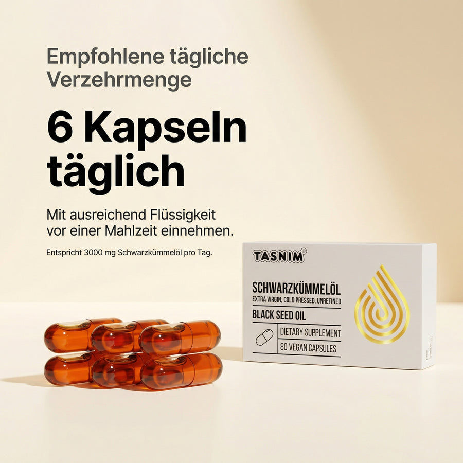 Äthiopisches Schwarzkümmelöl in Kapseln – kaltgepresst & ungefiltert