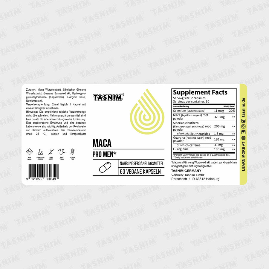 Maca – 60 vegane Kapseln